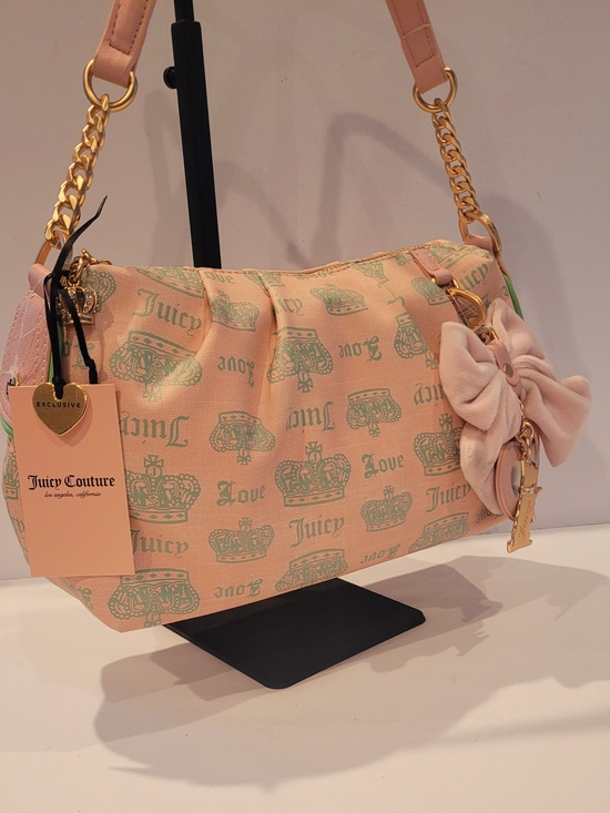 Juicy Couture Handbags - Juicy Couture Pink Shoulder Bag with Schnauzer Charm